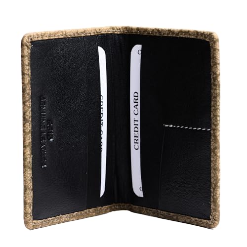 Image of Portlee Genuine Leather Bifold Slim Stylish Credit Debit ATM Card Holder Wallet for Men Women with Gift Box (Greenish Black)
