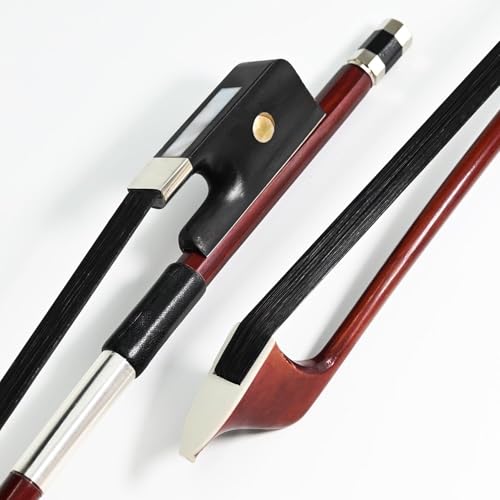 Brazilwood French Style Double Bass Bow 1/2 Size Well-handmade Deep and Powerful Sound