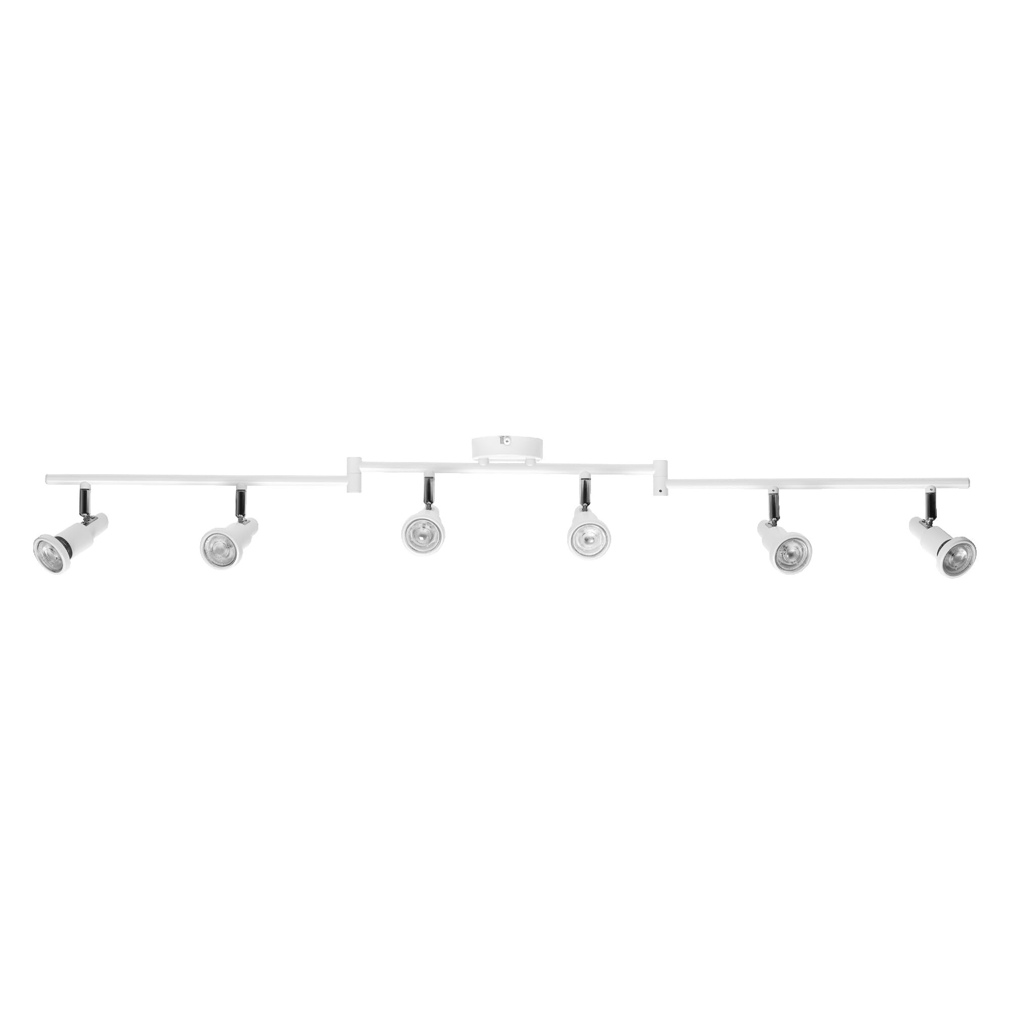 LEDVANCE LED SPOT GU10 6 x 3,4W, 1380lm, weiß, 2.700K Farbtemperatur, warmweiße Lichtfarbe, zeitloses Design, austauschbare LED-Lampe, ideal für Innenräume, CRI 90, verstellbare Köpfe