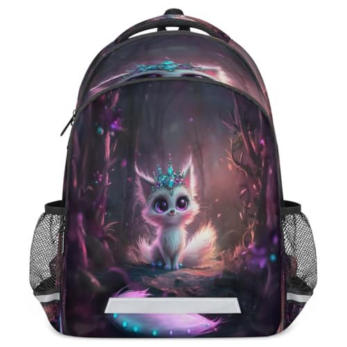 Sac à dos école renard pour garçon et fille avec compartiment ordinateur portable 20L