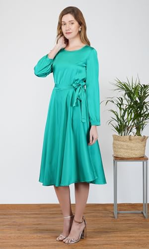 Freespirits Fashion green satin dress – image 2
