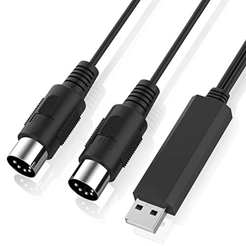 USB MIDI Interface Cable - MIDI to USB 1 In 1 Out Cable
