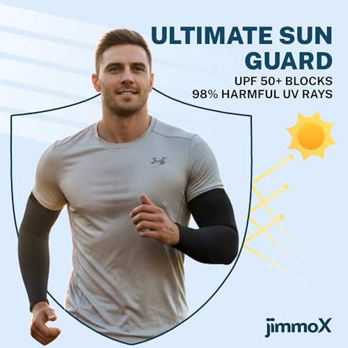 Image of Arm Sleeves for Men & Women, Sun Protection & UV Compression Hand Sleeves for Cycling, Running, Outdoor Sports & Activities, Hand Cover for Bike Riding