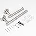 NearMoon Bath Toilet Paper Holder+ Hand Towel Holder, 2 Pieces Bathroom Hardware Set- Premium 304 Stainless Steel Toilet Roll Holder and Towel Rack Wall Mounted for Kitchen (Brushed Nickel)