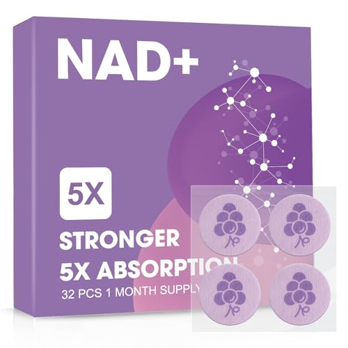 NAD+ Boost Patches | Wellness & Cellular Support | 5X Stronger Formula | NMNH, Resveratrol, Hyaluronic Acid, Vitamin C, & Coq10 l Premium 8-Hour Time-Release Patch