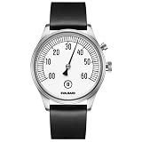 Svalbard TIME TRAVEL HX15 Quarzo Acciaio Bianco Pelle Nero Zaffiro Orologio Uomo