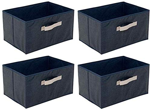 Boîte de rangement pliante en tissu imperméable MU avec grand tiroir de bureau de 36 cm