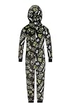 ThePyjamaFactory Boys Video Game Controller Fleece Sleepsuit Kids All in One (14-15 Years) Black
