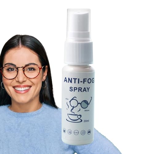 Spray antivaho, soluciones antivaho de 20 ml, sin rayas, spray antivaho de larga duración para todos los cristales, cristales de coche, gafas de natación, evita el empañamiento