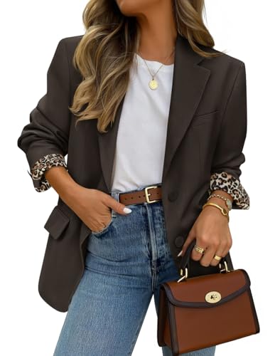 ZESICA Women's Fall Business Casual Blazers 2026 Long Sleeve Lapel