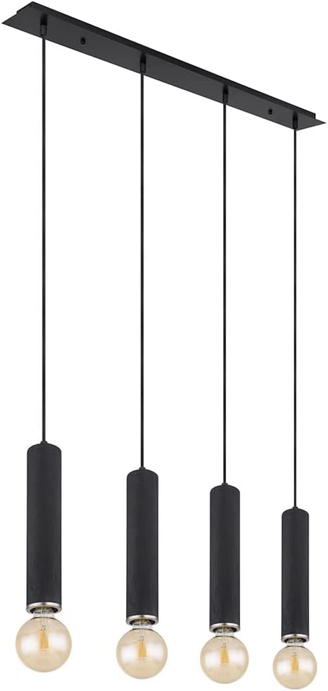 Globo GLOBO 15499-4H hanglamp voor eetkamer of keuken, modern zwart