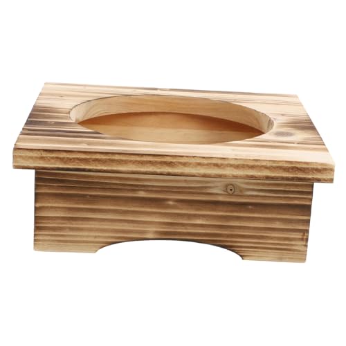 Cabilock Skid Stone Pot Stand with Wooden Rack Heat Resistant Tabletop Wok Holder for Korean Bibimbap Bowl Support Elegant Design for Kitchen Use