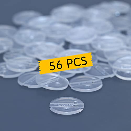 Figureslab 56Pcs 6Inch Action Figure Support Stand Bases, Clear Figure Toy Display Holder Accessories, Compatible With Mavel Legends Series/Gijeo Classified Series/D C/Mo Tu 1/12 Figures, Round #TOP1