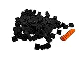 100 Stück schwarze LEGO Bausteine mit 2 x 2 Noppen im Polybeutel