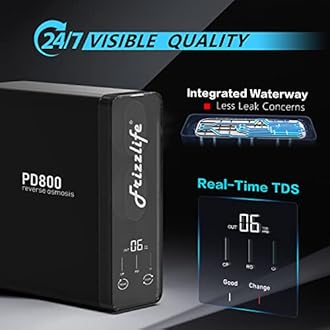 Frizzlife 800GPD Reverse Osmosis Water Filter, NSF/ASNI 58&53&42&372 Standard, Alkaline Mineral pH+ Tankless Reverse Osmosis System, 9-Stage Under Sink Filtration RO, 2:1 Pure to Drain, PD800-TAM4