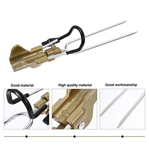 BESPORTBLE Titular Da Vara de Pesca para O Chão Banco de 360 Graus Ajustável Suporte Dobrável Rack V