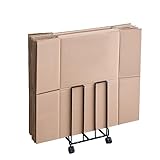 Carro de cartón resistente con ruedas – Carro móvil de metal para materiales de embalaje, cajas de envío y soluciones de almacenamiento (negro)