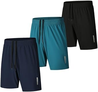 3 Pack Mens Sports Shorts Quick Dry Shorts Gym Running Workout Activewear Men Running Shorts