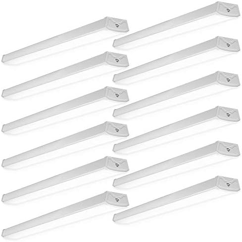 Sunco 12 Pack 4FT LED Shop Light Wraparound Fixture, Garage Ceiling...