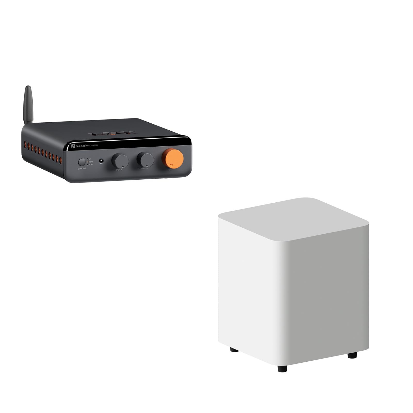 Fosi Audio BT20A MAX Amplificador de Potencia Estéreo+Fosi Audio SW10 Subwoofer Activo