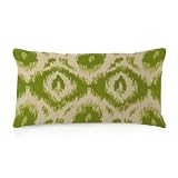 WSDESDEC Green Ikat Body Pillow Cover Two-Side Printed 12x20in Linen Bohemian Soft Body Pillow Pillowcase Turkish Ikat Navy Blue Trellis Bedding Throw Pillow for Living Room Holiday Party Tent
