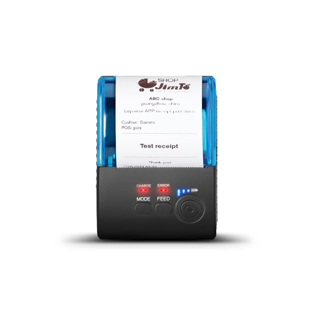 Amazon.com: MUNBYN 58mm Bluetooth Receipt Printer, Mobile Wireless Receipt  Printer Large Paper Warehouse BT 4.0 Thermal Printer, Portable 58mm  Personal Bill POS Receipt Printer, for Android Windows, Do not Square :  Office