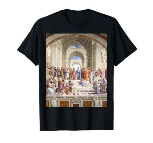 Renacimiento Famoso Pintura La Escuela de Atenas Camiseta