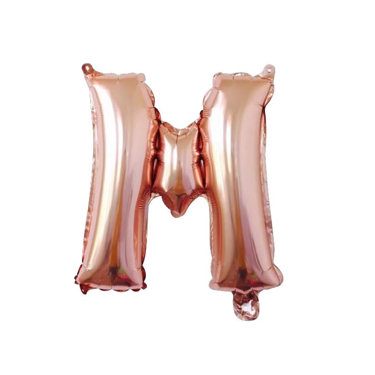40 cm Rose Gold Foil Balloon Letter M for Helium Filling