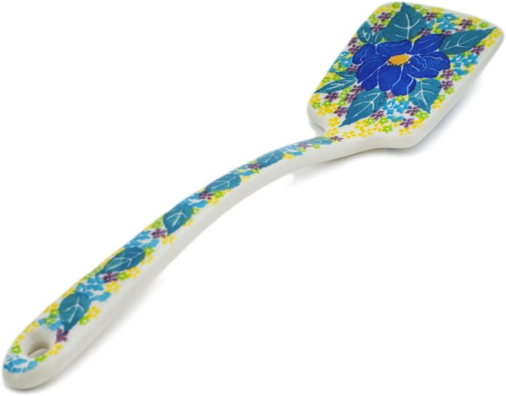 Polmedia Polish Pottery Spatula UNIKAT - Jovial Pattern Handmade in Boleslawiec Poland by Ceramika Artystyczna + Certificate of Authenticity
