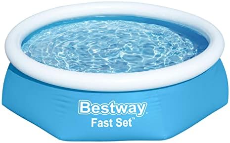 Bestway Fast Set Pool, Above Ground Swimming Pool for Kids and Adults, Outdoor Family Garden Pool, Inflatable Pool, 8ft