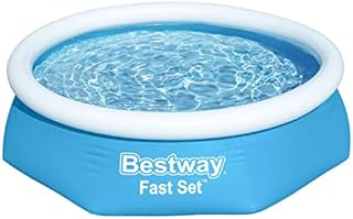 Bestway Fast Set Pool, Above Ground Swimming Pool for Kids and Adults, Outdoor Family Garden Pool, Inflatable Pool, 8ft