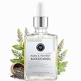 Hearthical Organic Bakuchiol Serum For Face With Sea Buckthorn | 1oz Natural Retinol Alternative for Glowing Skin | Brightening Serum For Face | 99% Pure Bakuchiol Oil with Jojoba | Made In USA