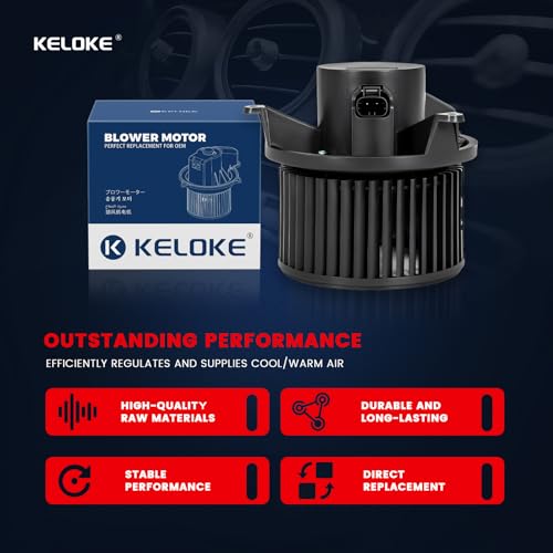 Image of KELOKE Front HVAC Heater Blower Motor Fan Compatible with Nissan Titan 2004-2015, Armada 2005-2015 & Infiniti QX56 2004-2010, V8 5.6L Sport Utility, with Fan Cage, Replace# 700174 27226ZH00A