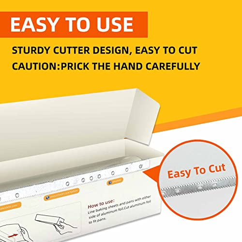 Katbite Non Stick Aluminum Foil Roll, 12 Inch 158 Sq.ft Grilling Foil Wrap For Cooking, Roasting, Bbq, Baking, Catering With One-Side Non-Stick Coating #TOP2