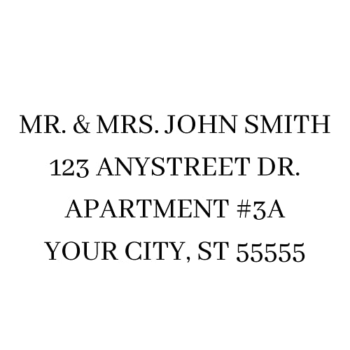 Custom Address Stamp - 4 Line Address Stamp - 5 Font Options - Self-Inking Address Stamp (4 Line Stamp) Up To 4 Lines Of Custom Text | Multiple Ink Color Options #TOP6