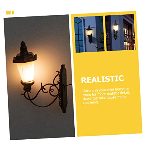 Miniatura 8 de Akoosy Mini Lámparas De Pared En Madera Para Decoración De Casas De Muñecas, Pack De 4 Luz Cálida, Para Mesas Auxiliares Y Micropaisajismo