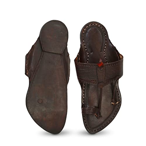 YashCo-Mans-Leather-Kolhapuri-Chappal-Footwear-Original-Kolhapuri-Dark-Brown