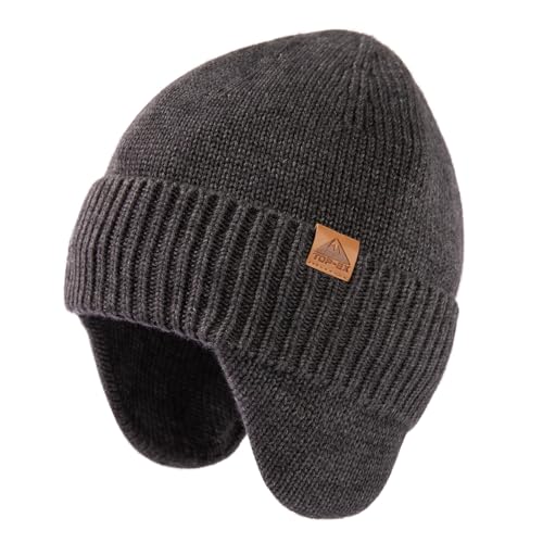 DryKnit 80% Merino Ear Flap Beanie from the TOP-EX store
