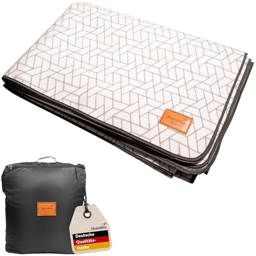 Skandika Zeltteppich Lindal 370 × 200 cm | Outdoor Teppich mit Softtouch-Fleece, wetterfest & wasserdicht, mit Aufbewahrungstasche | Picknickdecke, Campingteppich, Zeltunterlage, Camping Zubehör