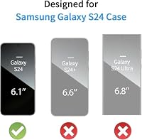 Premium Hülle für Samsung Galaxy S24 – Robust, stoßfest & stilvoll! Airbag-Technologie für Schutz auf Militärniveau. Kratzfest, griffig & sorgt für höchsten Komfort (Schwarz, Samsung S24) – Ansicht 2