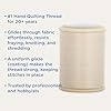 YLI Hand Quilting Thread - 100% Egyptian Cotton, Glazed, Strong & Tangle-Free, 500 yd. Spool - Natural
