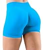 Unthewe Womens Workout Seamless Scrunch Butt Lifting Shorts High Waisted Tummy Control Gym Yoga Short(U516-Glacier Blue-S) #3