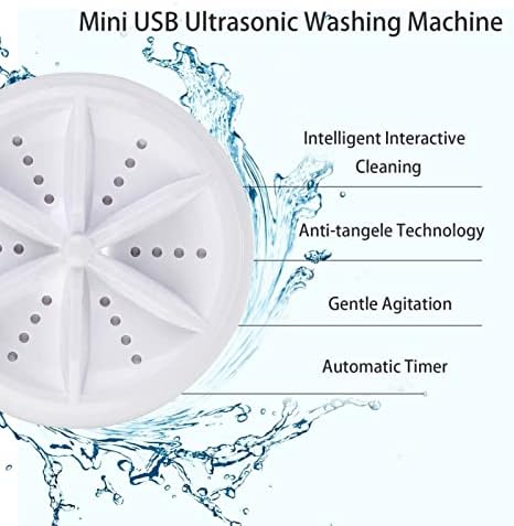 Youyijia Portable Washing Machines Ultrasonic Mini Washing Machine Turbine Washer Private Dirt Washing Machine for Camping Home Travel Apartments Dorms