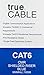 trueCABLE Cat6 Shielded Riser (CMR), 1000ft, Blue, 23AWG Solid Bare Copper, 550MHz, PoE++ (4PPoE), ETL Listed, Overall Aluminum Foil Shield (F/UTP), Bulk Ethernet Cable