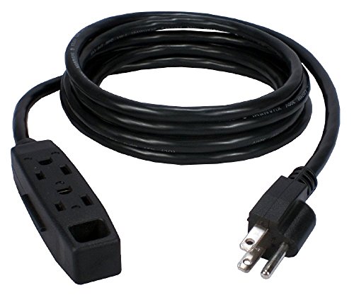 QVS PC3PX-15 3-Outlet, 3-Prong Power Extension Cord - //coolthings.us