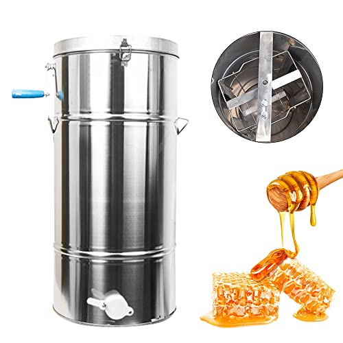 Drikh 2 Frame Stainless Steel Honey Extractor,Stainless Steel Beekeeping Professional Honey Press Manual Honey Extractor,Honey Extractor Separator Beekeeping Tools Bee Machine thumb #4