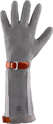 Guante de malla de acero 316L de alta resistencia de 19cm en talla XXS