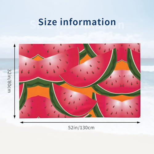 Serviette de bain microfibre pastèque anti humidité et compacte