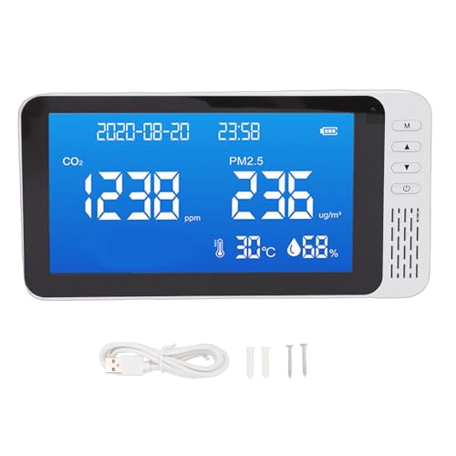 Generic 6 in 1 ��C���v�ACO2 PM2.5 ���x���x���j�^�[�A���A���^�C�����t�\���t���A�z�[�� �z�e�� �I�t�B�X �w�Z�p