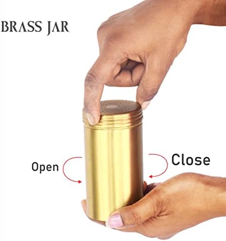 Pure Source India Brass Container For Tea, sugar and Spice/Dibba/Canister For...